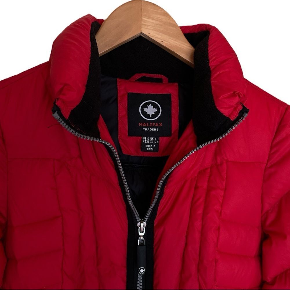 Halifax Traders Red & Black Down Puffer Jacket Wo… - image 3